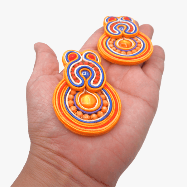 Ayacucho neon orange earrings