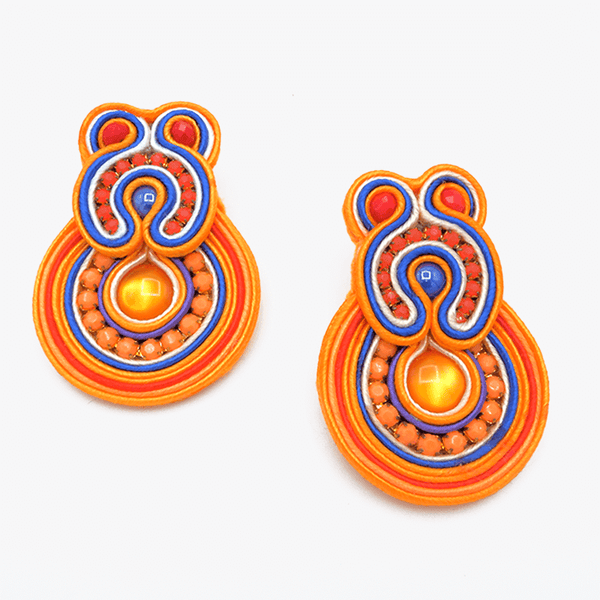 Ayacucho neon orange earrings