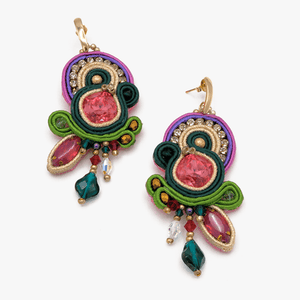 Carol green earring with Swarovski