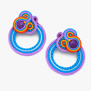 Sky purple hoops