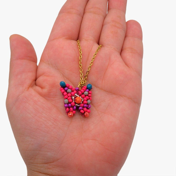 Adri - fuchsia - Handmade necklace - La Camaleonica