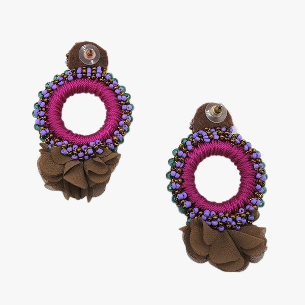 Aladinas  brown earring handmade by Camaleonica design