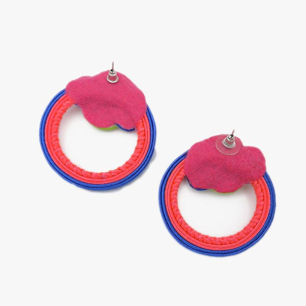 Latina - blue - Handmade hoop earring - La Camaleonica