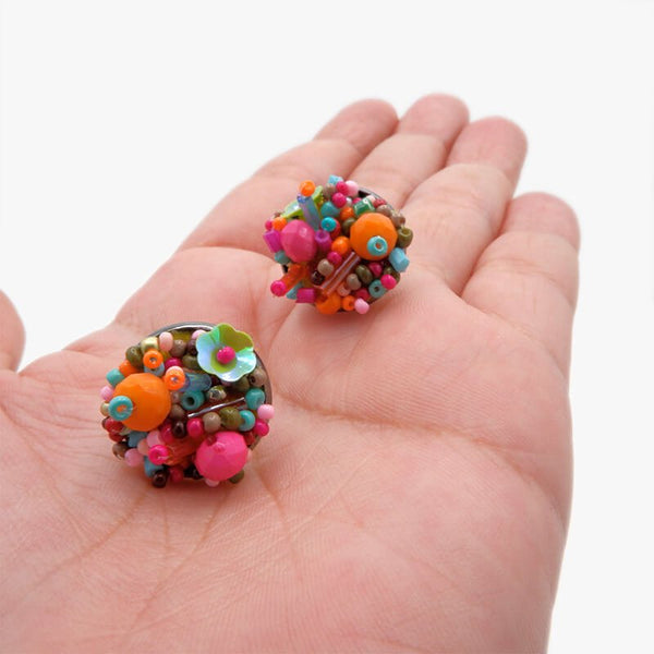 Lili - colourful - mini - Handmade earring by La Camaleonica - La Camaleonica