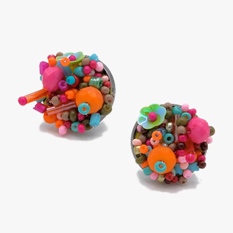 Lili - colourful - mini - Handmade earring by La Camaleonica - La Camaleonica