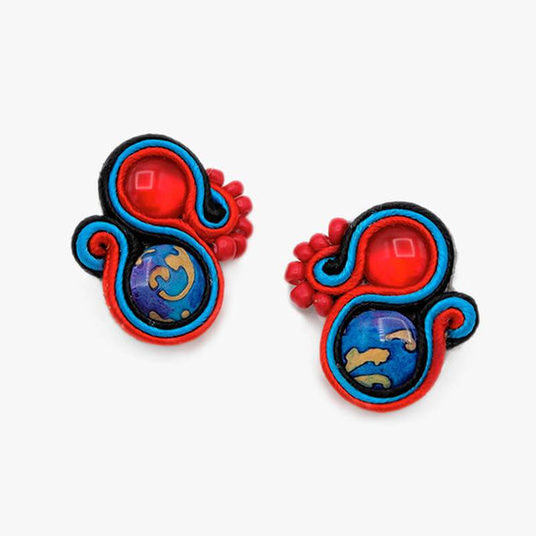 Marita - blue - Handamade mini earring - La Camaleonica